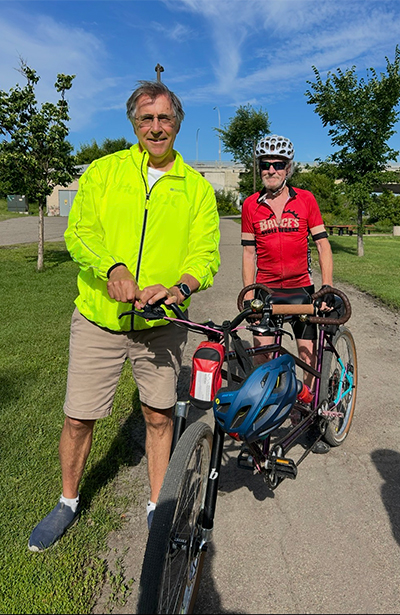 Getting ready to ride with Ron Walsh